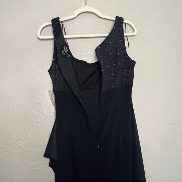 NWT Alex Evenings Black Gunmetal Midi Tank Dress with Glitter Jacket Size 8 - Picture 12 of 14